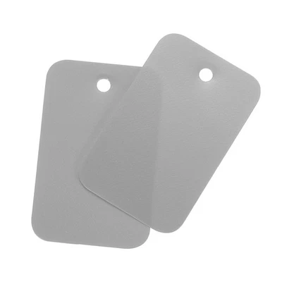 Waterproof Eyelet Hole Plastic Tags,Outdoor Tags,2.5x4cm Grey 200 Pcs