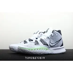 NIKE KYRIE 7 HIP-HOP 耐磨底 黑白綠 男鞋 籃球鞋 CQ9327-100