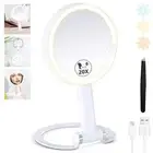 Travel Magnifying Mirror with Light Lighted Makeup Mirror with Magnification