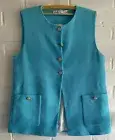 Gorgeous ZARA Sleeveless Blazer Jacket XL In Turquoise Blue Colour