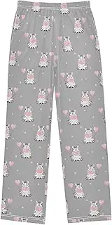[ZZXXB] Zebra Love Balloon Boys Long Pants Soft Trousers Elastic Waist Kids Lounge Bottoms with Pockets S-XL