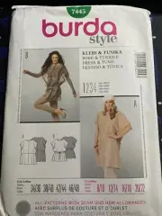 Burda Sewing Pattern - 7445 - Ladies Dress & Tunic- 8-22 - Uncut