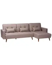 Baxton Studio Claire Contemporary Fabric Upholstered Convertible Sleeper Sofa