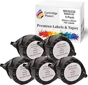 Cartridge Planet 5 Pack Compatible Multi Purpose Square Label Roll for Dymo SD30332 S0929120 25mm x 25mm 750 Labels for Dymo LabelWriter 450 450 Turbo 450 Twin Turbo 450 Duo 4XL SE450 310 320 330 4…
