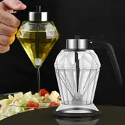 200ml Oil Honey Syrup Dispenser Pot Jar Cup Trigger Storage Bottle Diamond Glass