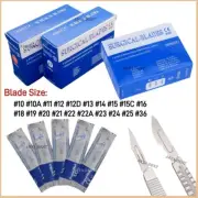 100pcs Sterile Carbon Dental Surgical Blades Scalpel Knife Handle Medical Tools