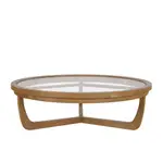 [OneWorld Collection] Iris Round Tri-Leg Coffee Table With Glass Top 100Cm