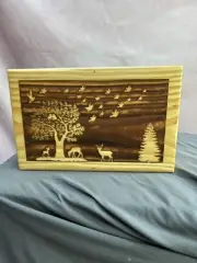 Hand Carved Wooden Cremation Urns for Human Ashes Adult & Pets, Memorial Urn Box