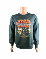 NEW Retro Style Star Wars The Last Jedi Dark Side Sweater Mens M Sweatshirt Gray