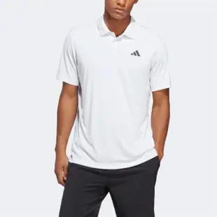 【adidas 愛迪達】Club Polo 男 短袖上衣 POLO衫 運動 網球 休閒 吸濕 排汗 亞洲版 白(HS3277)