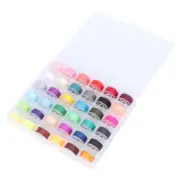 36 Pcs Prewound Sewing Thread Bobbins Bobbin Case Storage Box Organizer