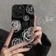 〖黑白玫瑰〗歐美時尚手機殼適用小米11pro12/10紅米8NOTE9K40K30