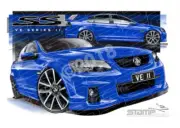 HOLDEN VE II SSV COMMODORE VOODOO A3 FRAMED PRINT (HC442)