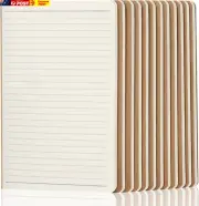 12 Pack A5 Kraft Notebook, Lined Notebooks for Work, Travel, School, 60 Pages/30