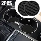 2x Universal Car Cup Holder Anti-Slip Insert Coaster Black Cup Mat Accessories