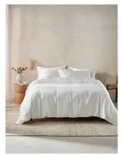 [Linen House] Surf Wash Quilt Cover Set In White