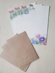LETTER WRITING SET, letter paper w/ envelopes, Flower Japanese stationery