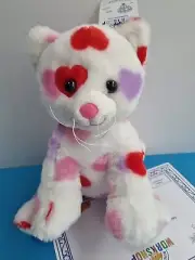 BUILD A BEAR Kitty Cat BE Mine Purple Eye Patch Valentines Gift BNWT