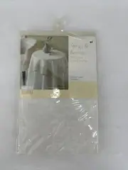 Martha Stewart Everyday 36" Square Decorative Table Overlay Sprigs Berries White