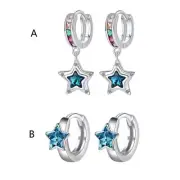 Star Earrings Punk Hoop Earring Star Ear Buckles Gothic Hip-hop Earrings Jewelry