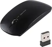2.4G Optical Wireless Mouse, Portable Mobile Computer Mouse Optical Mice with USB Receiver, 3 Adjustable DPI Levels for Notebook, PC, Laptop, Computer, MacBook (Black)