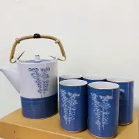 在飛比找蝦皮購物優惠-日本橘吉金邊陶瓷茶具組 茶壺 茶杯/盒裝