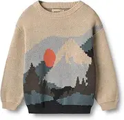 [Wheat] Jaquard Knitted Jumper William Unisex GOTS Certificate