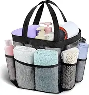 Portable 7-Pocket Dorm Shower Bag,1Pc Mesh Shower Caddy Tote Shower Caddy,Mesh Shower Caddy Toiletry Organizer Hanging Shower Tote Bag,Mesh Shower Caddy Mesh Shower Bag for College Dorm Room Essential