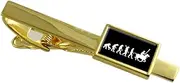 [Select Gifts] Evolution Ape to Man Polo Gold-tone Tie Clip Engraved Message Box