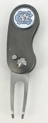 GOLF SWITCHBLADE North Carolina Tar Heels DIVOT REPAIR TOOL + Ballmark Gray UNC