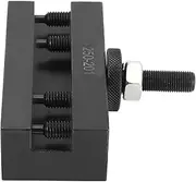 CNC Fast Change Tool Post Holder Locking Turning Facing Assembly Lathe Accessory for Machining High-Carbon Steel Black