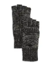 Aqua Shiny Knit Pop Top Mittens - Exclusive