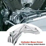 Chrome Cylinder Base Cover For Harley Softail Models '07-'17 Deluxe FLSTN FLSTF