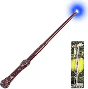 Magic Light Up Sound Wand Wizard Witch Illuminating Toy for Kids Party Favor Costume and Cosplay Accessory