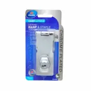 Zenith 100mm Chrome Plated Locking Hasp And Staple