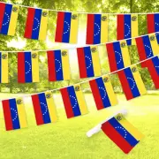 Venezuela Venezuelan Bunting Banner Flag 8.2 x 5.5 Inch, Full String 33
