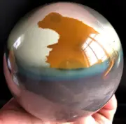 749g Ocean Jasper Quartz Crystal CRYSTAL sphere BALL &Abstract painting Z704