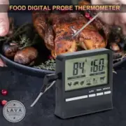 Digital Electronic Meat Cooking Thermometer &Timer Alarm for BBQ Food Oven Grill