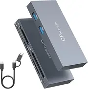 tunghey 8 in 1 CFexpress Type B Card Reader with 2 10Gb USB, USB3.2 Gen2 10Gbps CF Express Reader hub for CFexpress Type B/SD/TF/CF/XD/MS/USB, CFexpress Adapter Hub Read 6Cards and 2USB Simultaneously