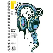 Reeves A3 Visual Art Diary 110gsm 60 Sheets Headphones