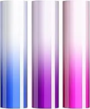 Color Changing Puff Vinyl Heat Transfer, 3D Foaming Heat Transfer Vinyl for T Shirts, Sunlight Sensitive UV Color Changing Vinyl for Heat Press, 12"x 10" HTV Vinyl Pack (3 Colors)