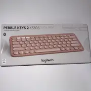 LOGITECH PEBBLE KEYS 2 K380S MULTI-DEVICE BLUETOOTH WIRELESS KEYBOARD ROSE NEW
