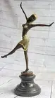 Hot Cast Bronze Statue, Classic Art Deco Dancer Bronze Sculpture Gemini Sale