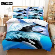 a1109 Bed Sheets Marine life Bedding Set Duvet Cover Set Bedding Digital Printing Bed Linen Bedding Set Fashion Design3-Piece Bedding Set (1 Duvet