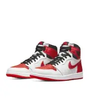 Air Jordan 1 Retro High OG White University Red Black 555088-161 Size 9.5 US Men