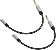 POPETPOP 2pcs Audio Conversion Cable Headphones Cable Wire for Headphones Audio Jack Extender Stereo Jack Adapter Cord Extender Zinc Alloy