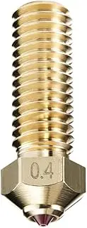 DUROZZLE Volcano Ruby Tip 3D Printer Nozzles, Hardened & Abrasion Resistant for Anycubic Vyper/Kobra Max/Kobra Plus, Artillery Sidewinder X2 and More (Volcano, 0.4mm)