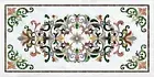 6'X3' White Marble Sofa Table Border Design Inlay malachite dining Table Top