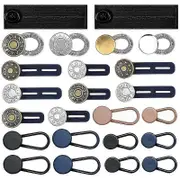 Button Extenders for Jeans, 6 Sizes Pants Button Waistband Extender, Flexible Adjustable Elastic Waist for Women Men As Shown