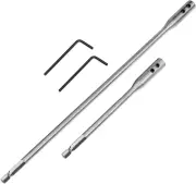 Hotop 4 Pieces 1/4 Extension Drill Bit Set Wood Spade Drill Bit Extension, 6 and
